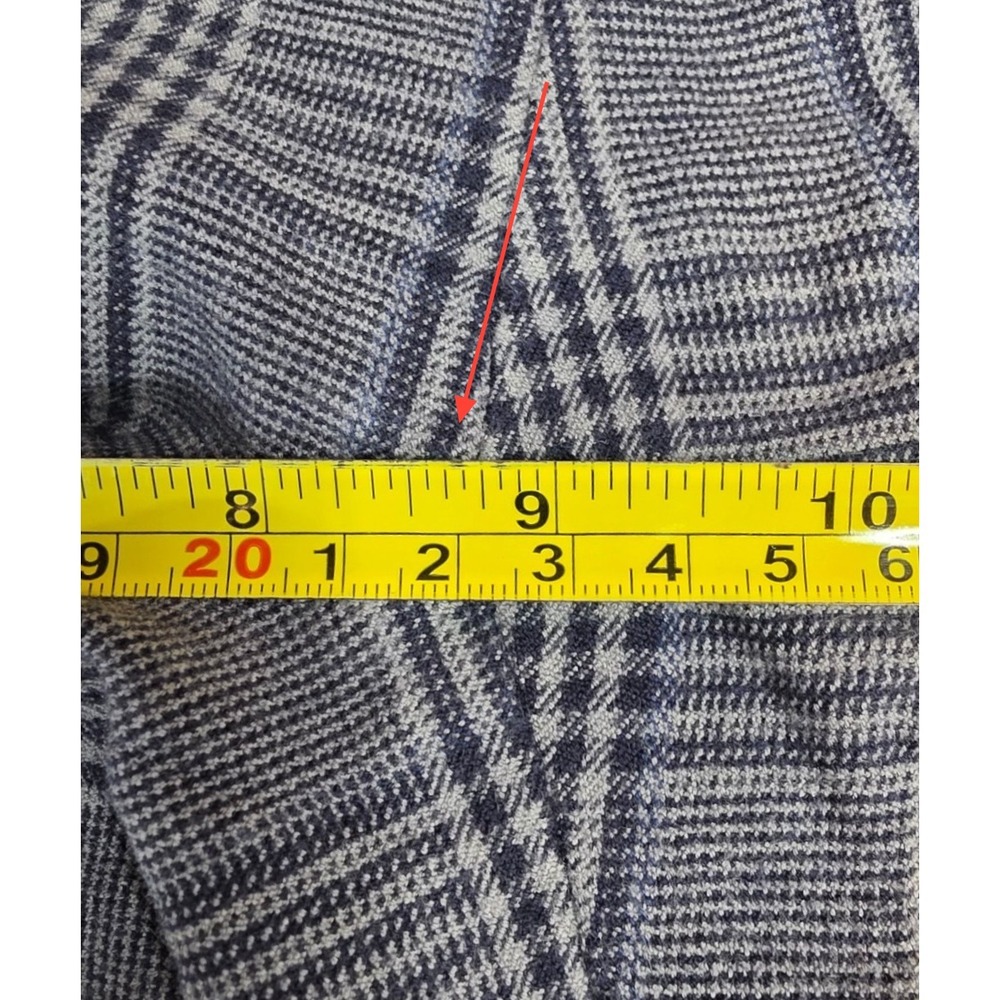 Banana Republic Womens 2 Sloan Navy Gray Plaid Ankle Pants - Picture 8 of 13